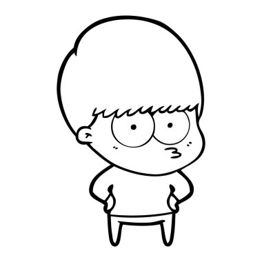 gergin çizgi film çocuk vektör çizim