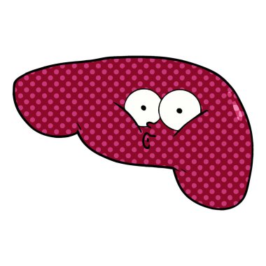 vektör çizim karikatür karaciğer