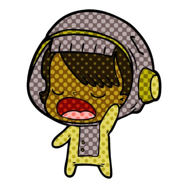 çizgi film astronot kadın açıklayan