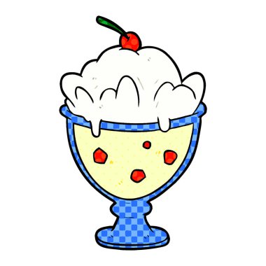 çizgi film lezzetli tatlı vektör çizim