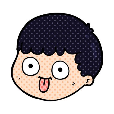 vektör çizim karikatür erkek yüz