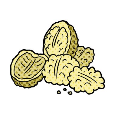 vektör çizim karikatür ceviz