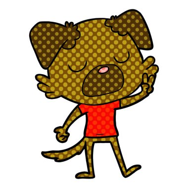 Çizgi film köpeğinin vektör çizimi