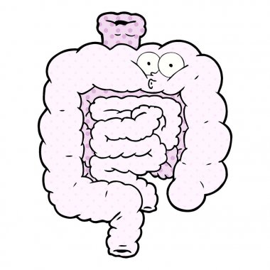 vektör çizim karikatür bağırsak