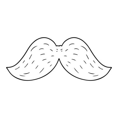 vektör çizim karikatür bıyık