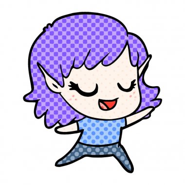 dans karton mutlu elf kızı