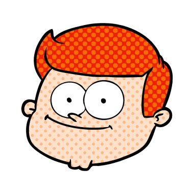 vektör çizim karikatür erkek yüz