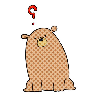 Çizgi film ayısının vektör çizimi