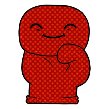 Çizgi film boks eldiveninin vektör çizimi