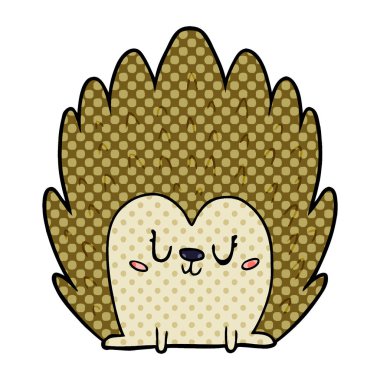 sevimli çizgi kirpi vektör çizim