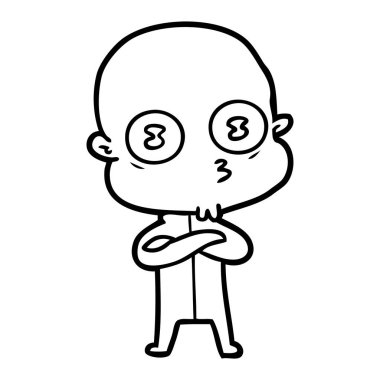 çizgi film garip kel uzay adamı