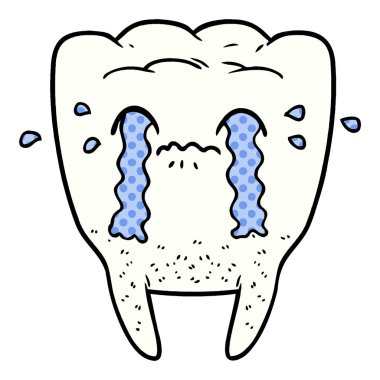 Çizgi film dişinin vektör çizimi
