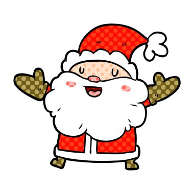 Çizgi film Noel Baba 'nın vektör çizimi