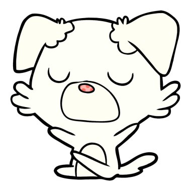 Çizgi film köpeğinin vektör çizimi