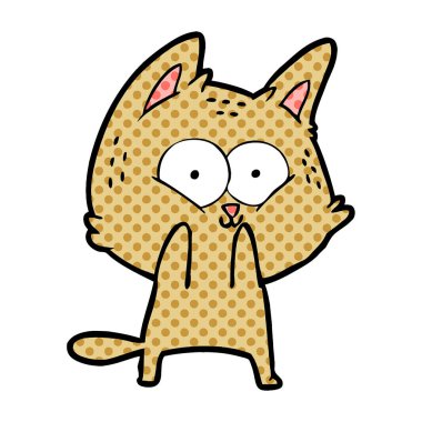 Çizgi film kedisinin vektör çizimi