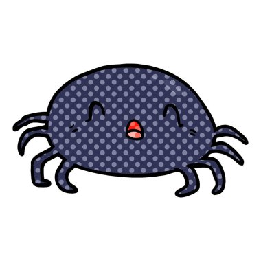 vektör çizim karikatür halloween örümcek