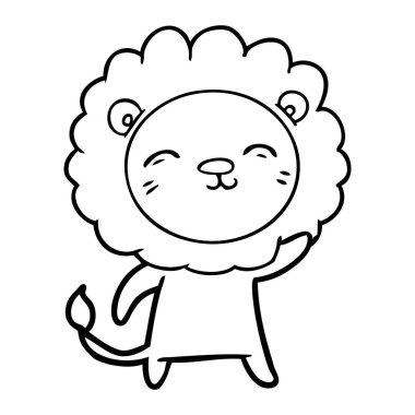 Çizgi film aslanının vektör çizimi