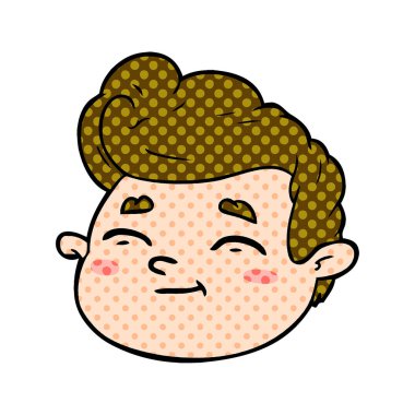 vektör çizim karikatür erkek yüz