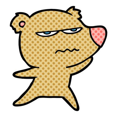 kızgın ayı karikatür vektör çizim