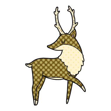 vektör çizim karikatür geyik