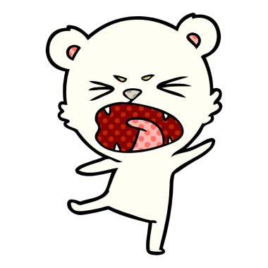 Kızgın çizgi film kutup ayısı