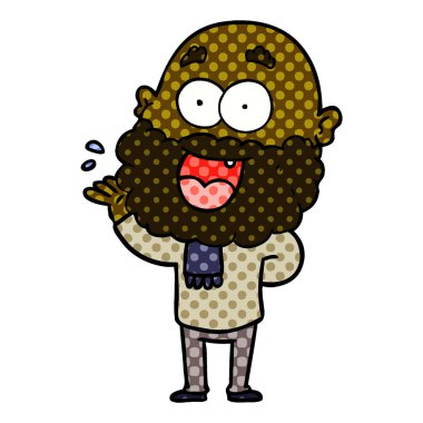 çizgi film çılgın mutlu adam sakallı hayran