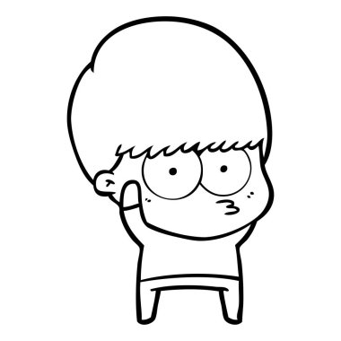 gergin çizgi film çocuk vektör çizim