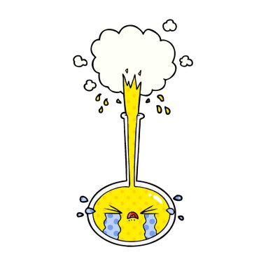 vektör çizim karikatür bilimsel deney