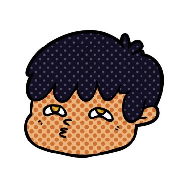 vektör çizim karikatür erkek yüz