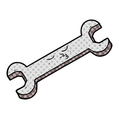 vektör çizim karikatür somun anahtarı