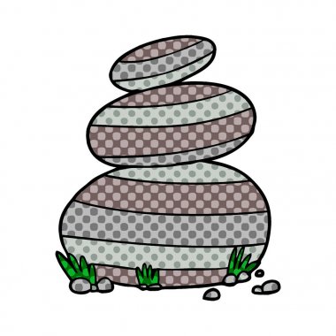 Yığılmış Çizgi film büyük taşlar