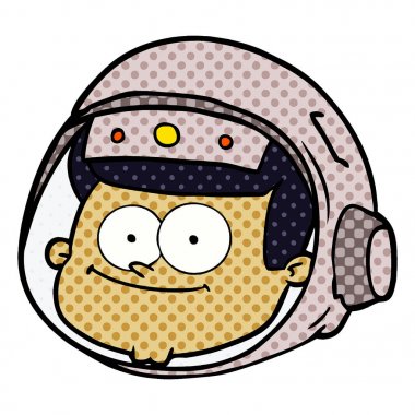 vektör çizim karikatür astronot yüz