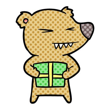 kızgın ayı karikatür hediye ile