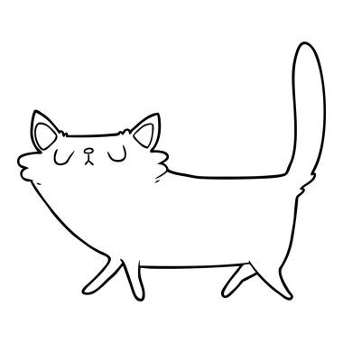 Çizgi film kedisinin vektör çizimi