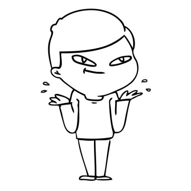 Çizgi film çocuğunun vektör çizimi