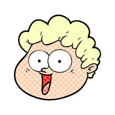 vektör çizim karikatür erkek yüz