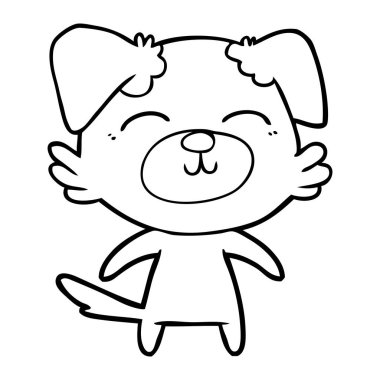 Çizgi film köpeğinin vektör çizimi