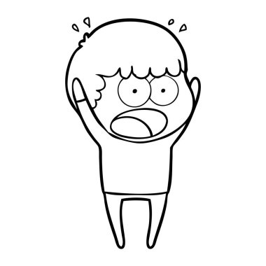 vektör çizim karikatür dostum şok