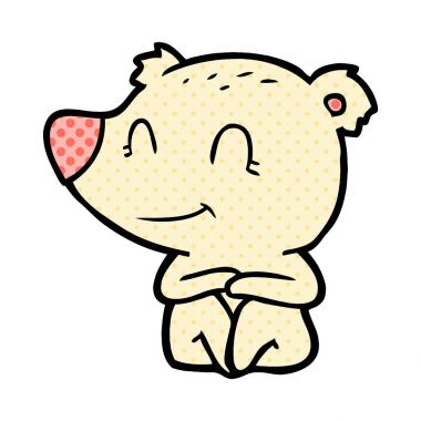 Kutup ayısı karikatür gülümseyen