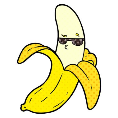 vektör çizim karikatür muz