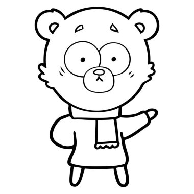 vektör çizim karikatür sürpriz ayı