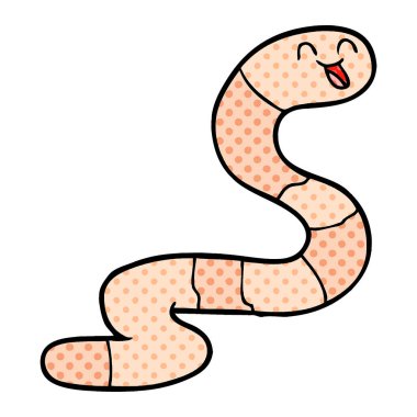 Çizgi film solucanının vektör çizimi