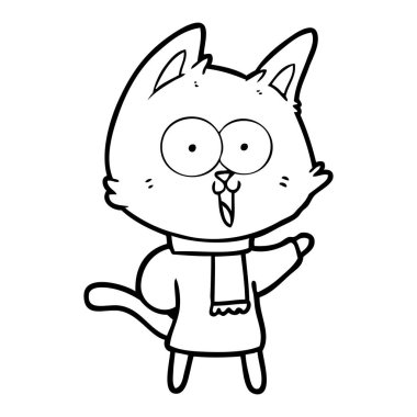 komik karikatür kedi vektör çizim