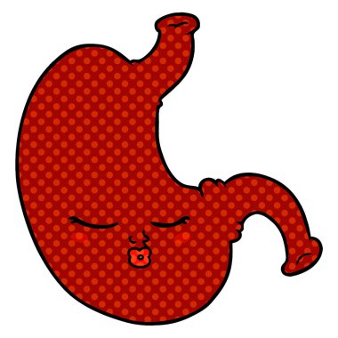 vektör çizim karikatür mide