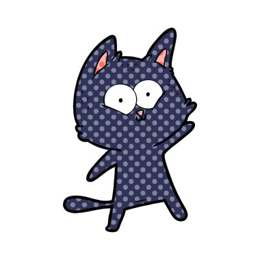 Çizgi film kedisinin vektör çizimi