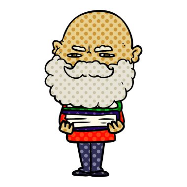 Sakal çatık ile çizgi film adam