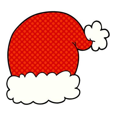 Çizgi film Noel şapkasının vektör çizimi