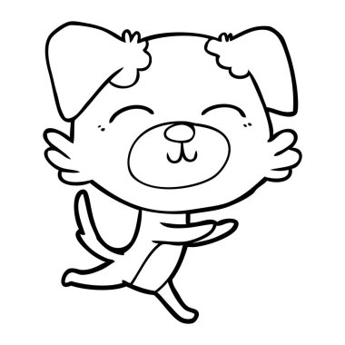 Çizgi film köpeğinin vektör çizimi