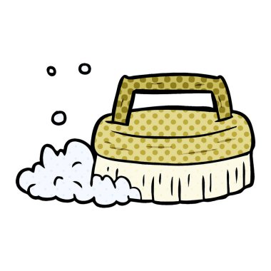 vektör çizim fırçası ovma çizgi film