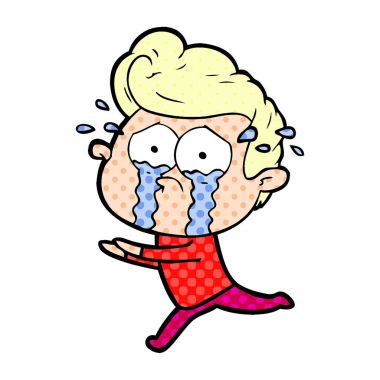 çizgi film ağlayan adam çalıştıran